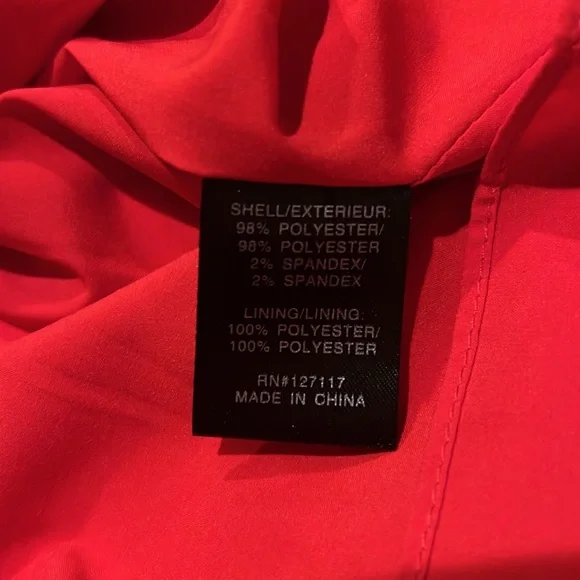 Badgley Mischka Mock-neck Crepe Swing Dress Size 4 Red